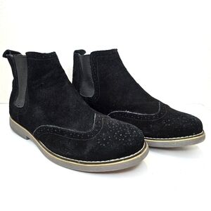 Alpine Swiss Chelse Boots Men's Size 9 Suede Dress Ankle Wingtip Shoe Genuine